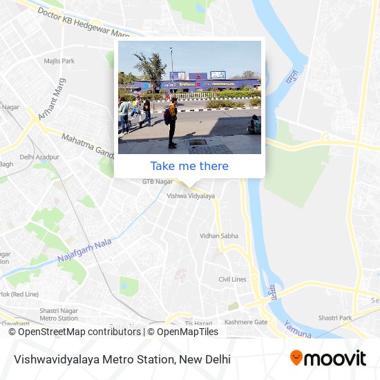 Vishwavidyalaya Metro Station map