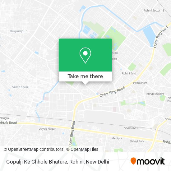 Gopalji Ke Chhole Bhature, Rohini map