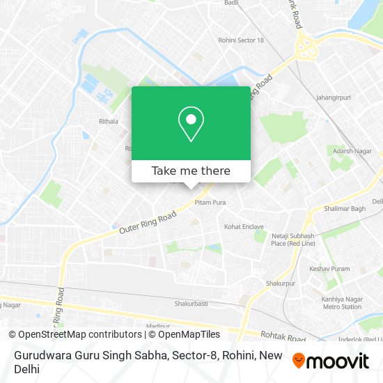 Gurudwara Guru Singh Sabha, Sector-8, Rohini map