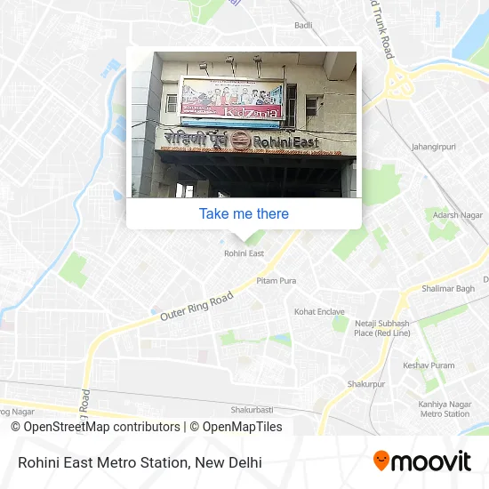 Rohini East Metro Station map