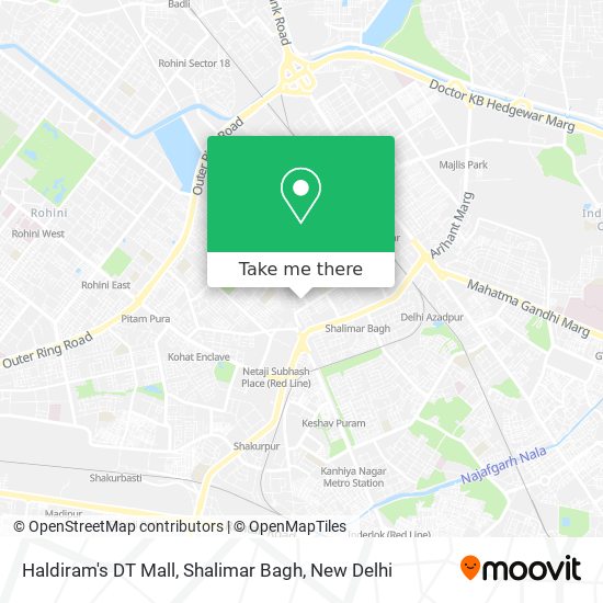 Haldiram's DT Mall, Shalimar Bagh map