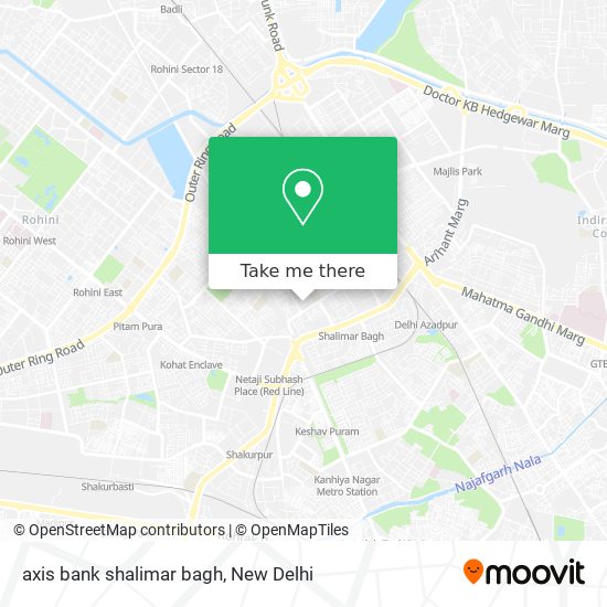 axis bank shalimar bagh map