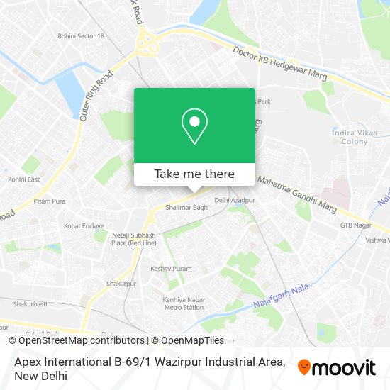 Apex International B-69 / 1 Wazirpur Industrial Area map