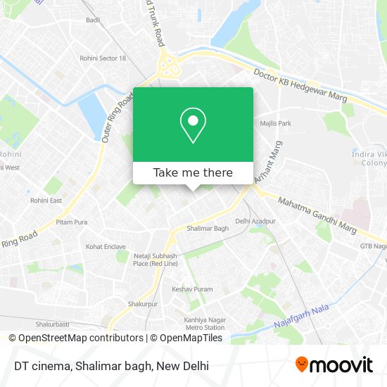 DT cinema, Shalimar bagh map