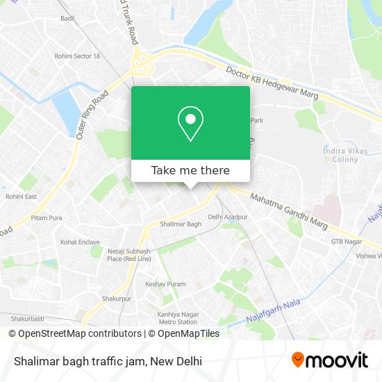 Shalimar bagh traffic jam map