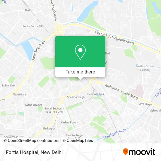 Fortis Hospital map