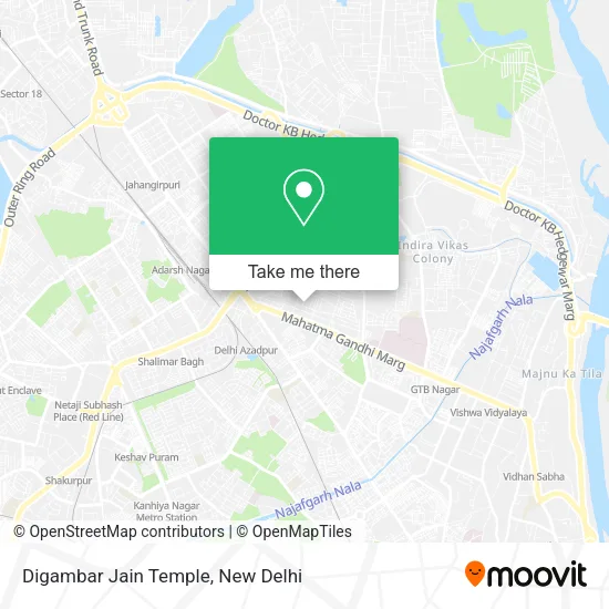 Digambar Jain Temple map