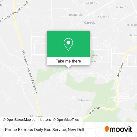 Prince Express Daily Bus Service map
