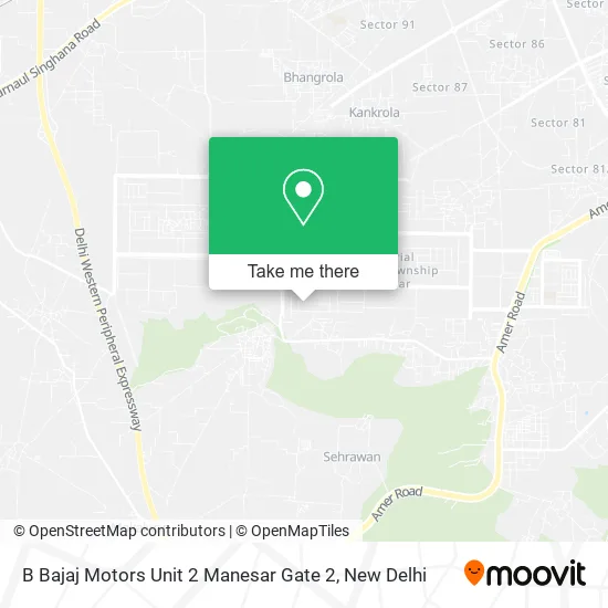 B Bajaj Motors Unit 2 Manesar Gate 2 map