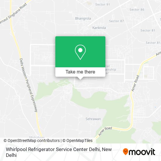 Whirlpool Refrigerator Service Center Delhi map
