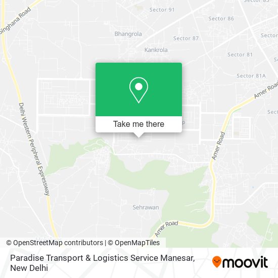 Paradise Transport & Logistics Service Manesar map