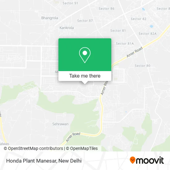 Honda Plant Manesar map