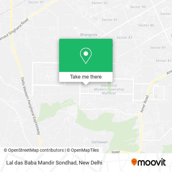 Lal das Baba Mandir Sondhad map