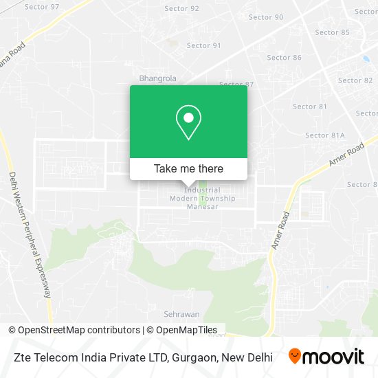 Zte Telecom India Private LTD, Gurgaon map