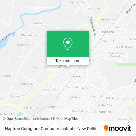 Haptron Gurugram Computer Institute map