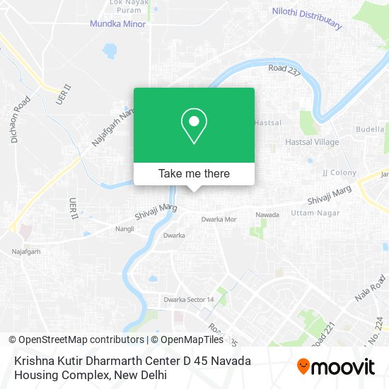 Krishna Kutir Dharmarth Center D 45 Navada Housing Complex map