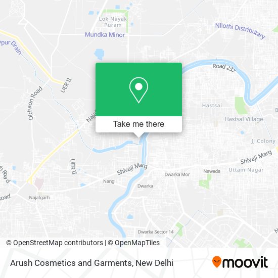Arush Cosmetics and Garments map