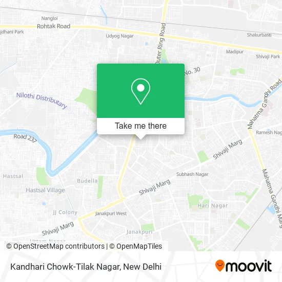 Kandhari Chowk-Tilak Nagar map