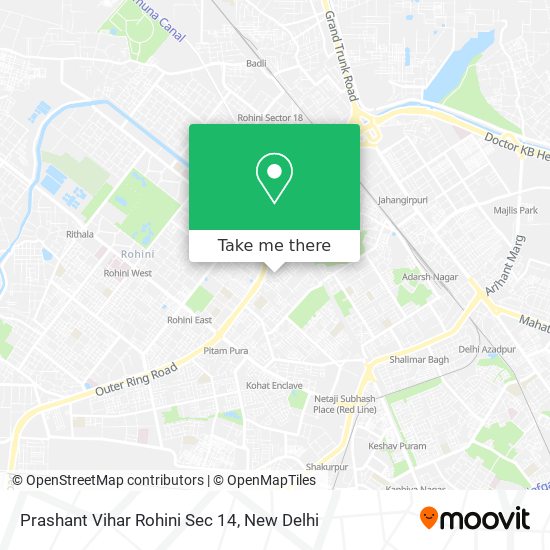 Prashant Vihar Rohini Sec 14 map