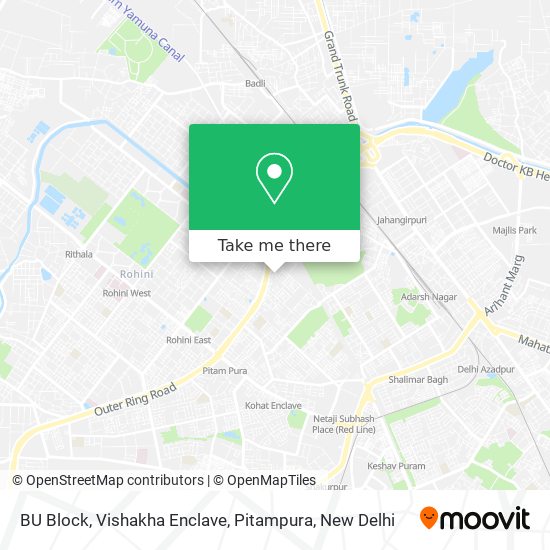 BU Block, Vishakha Enclave, Pitampura map