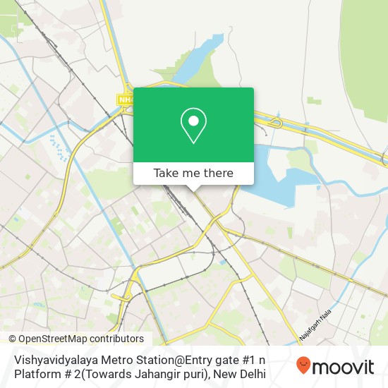 Vishyavidyalaya Metro Station@Entry gate #1 n Platform # 2(Towards Jahangir puri) map