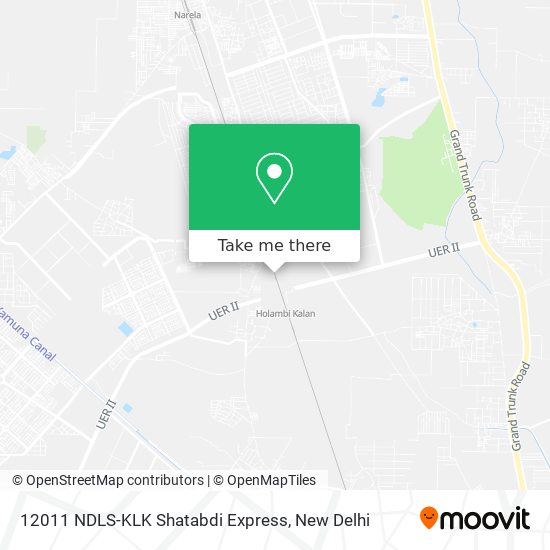 12011 NDLS-KLK Shatabdi Express map