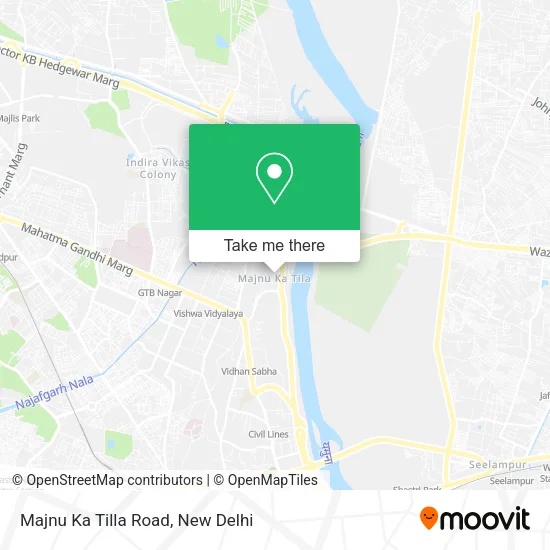 Majnu Ka Tilla Road map