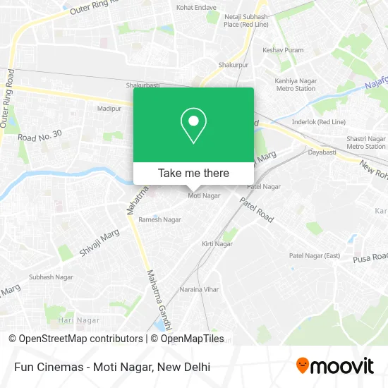 Fun Cinemas-Moti Nagar map