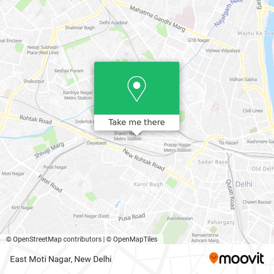 East Moti Nagar map