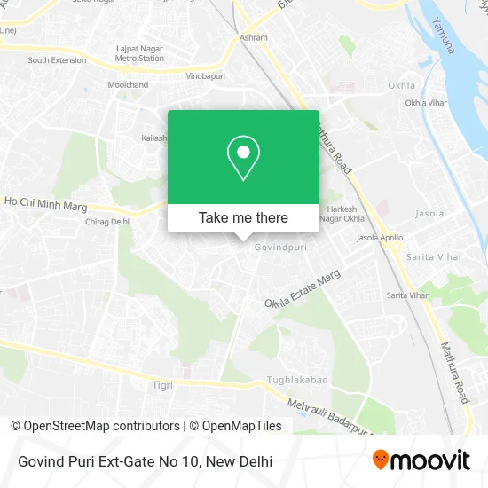 Govind Puri Ext-Gate No 10 map