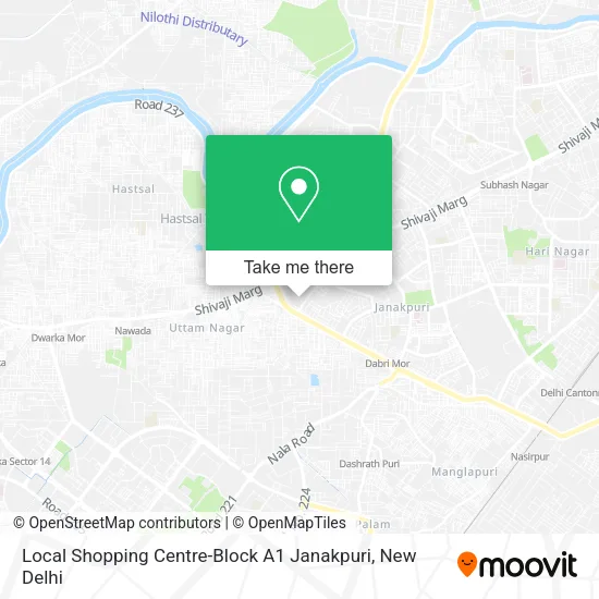 Local Shopping Centre-Block A1 Janakpuri map