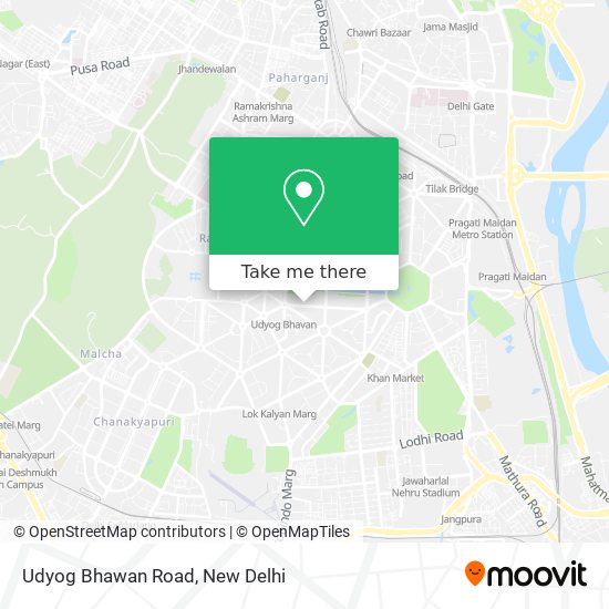 Udyog Bhawan Road map