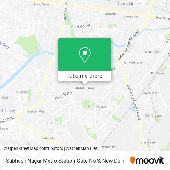 Subhash Nagar Metro Station-Gate No 3 map