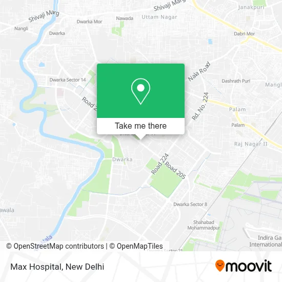 Max Hospital map