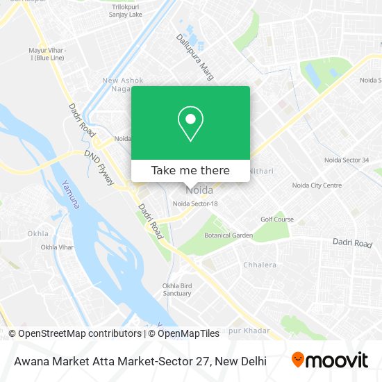 Awana Market Atta Market-Sector 27 map