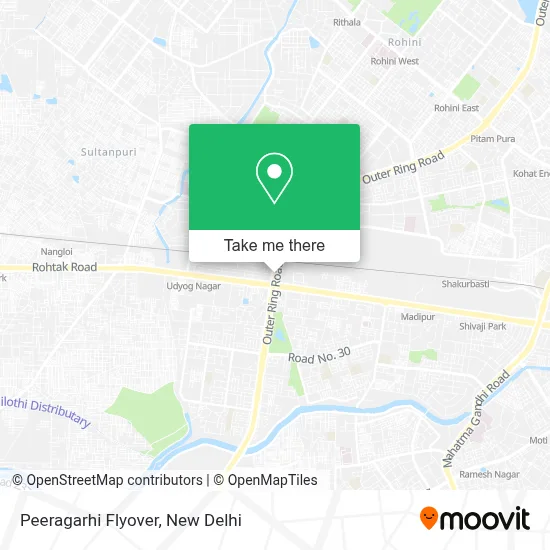 Peeragarhi Flyover map
