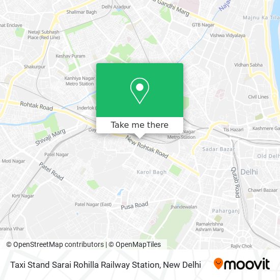 Taxi Stand Sarai Rohilla Railway Station map
