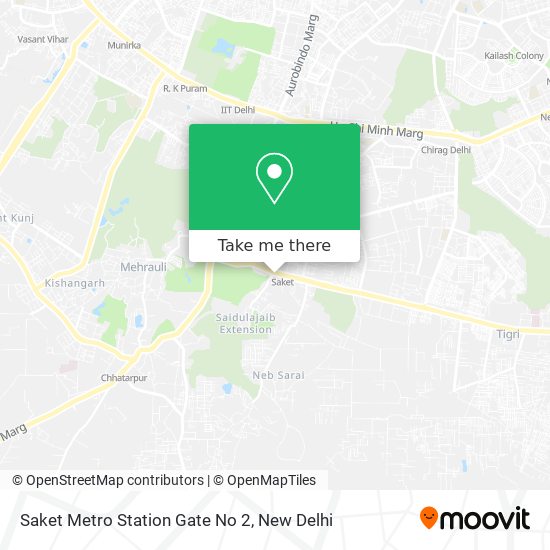 Saket Metro Station Gate No 2 map