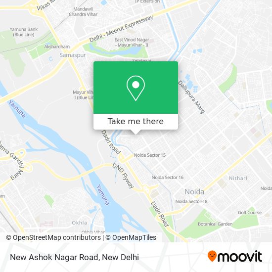 New Ashok Nagar Road map