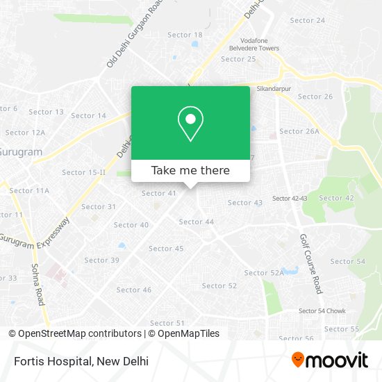 Fortis Hospital map