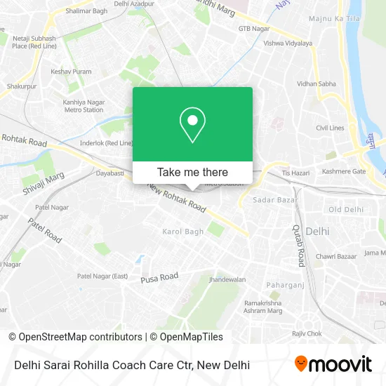 Delhi Sarai Rohilla Coach Care Ctr map