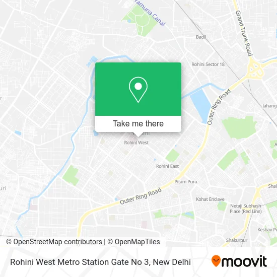 Rohini West Metro Station Gate No 3 map