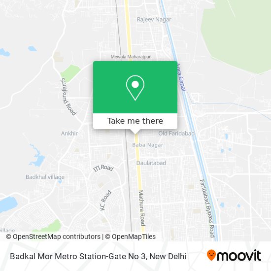 Badkal Mor Metro Station-Gate No 3 map