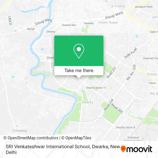SRI Venkateshwar International School, Dwarka map