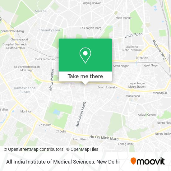 All India Institute of Medical Sciences map