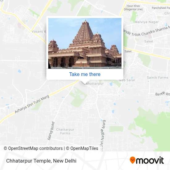 Chhatarpur Mandir map