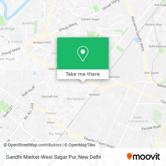 Gandhi Market-West Sagar Pur map