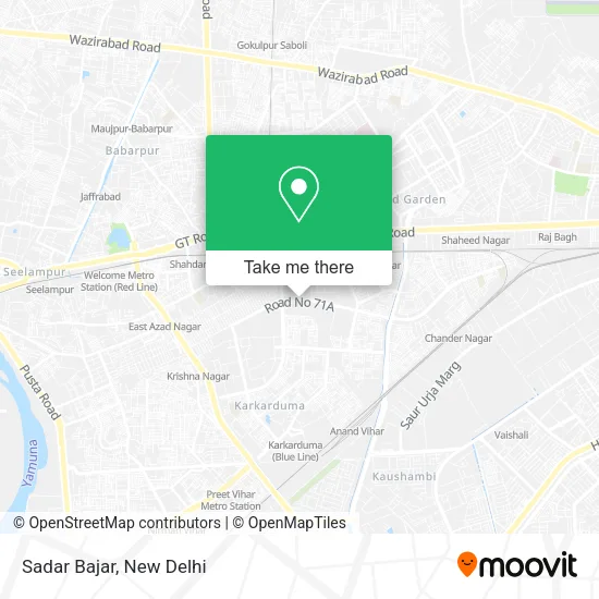 Sadar Bajar map