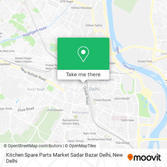 Kitchen Spare Parts Market Sadar Bazar Delhi map