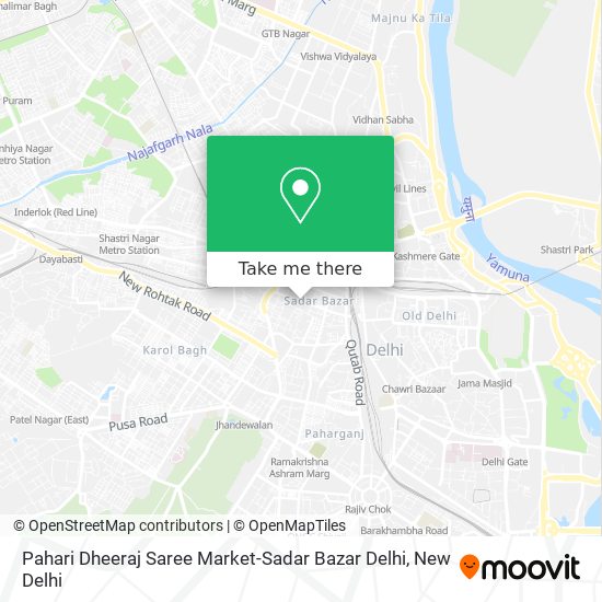Pahari Dheeraj Saree Market-Sadar Bazar Delhi map